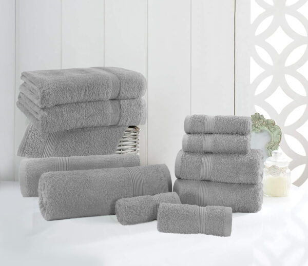 Utopia Towels 8 Piece Premium Towel Set, 2 Bath, 2 Hand, and 4 Wash Cloths, 600 GSM 100% Ring Spun Cotton, Highly Absorbent Towels for Bathroom, Gym, Hotel, and Spa