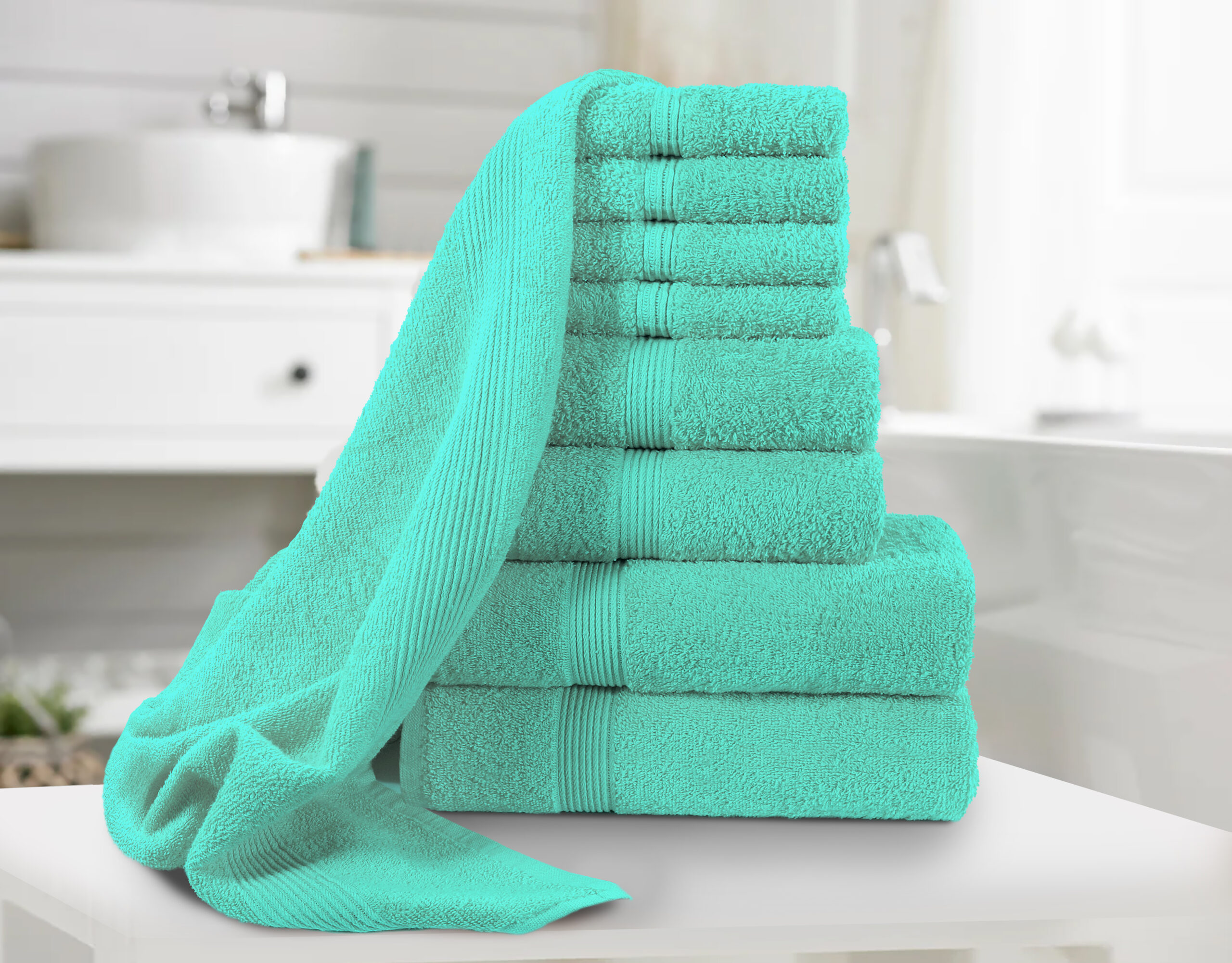 Utopia Towels 8 Piece Towel Set - 2 Bath Towels, 2 Hand Towels and 4 Washcloths 400 GSM Cotton Hotel Quality Super Soft and Highly Absorbent