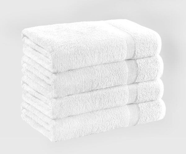 Towels Pack of 4 Extra Large Bath Towels 30 x 60 Inches,(75x150 cm) 100% Cotton, Larger & Lighter Weight, Quicker to Dry, Super Soft and Absorbent, Perfect for Bathroom