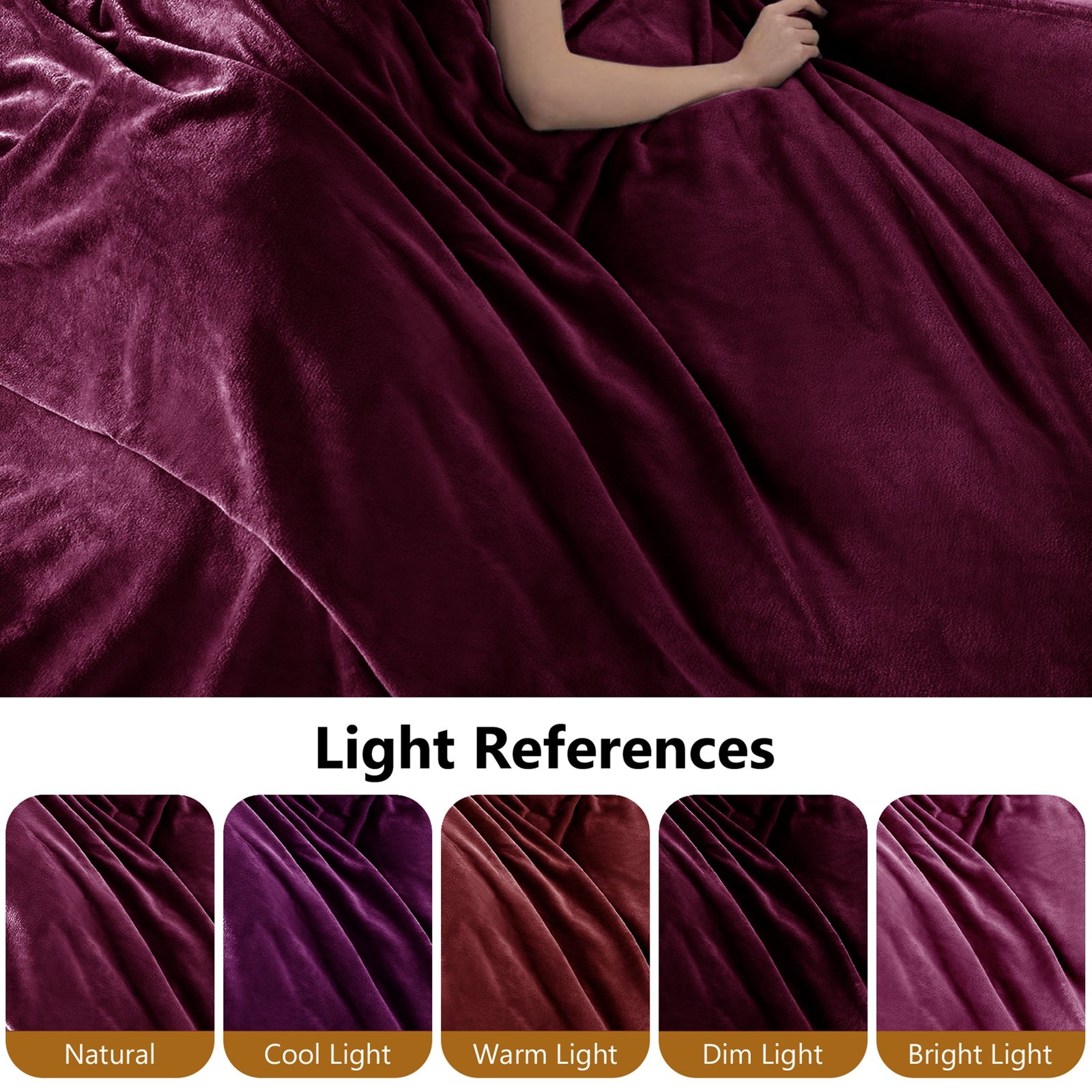 Lightweight Super Soft 450 GSM Fluffy Mink Throw Blanket - Image 5