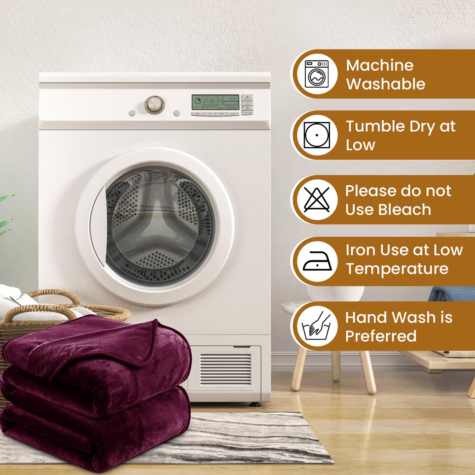 Lightweight Super Soft 450 GSM Fluffy Mink Throw Blanket - Image 4