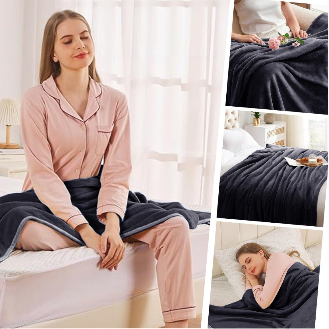 Lightweight Super Soft 450 GSM Fluffy Mink Throw Blanket - Image 35