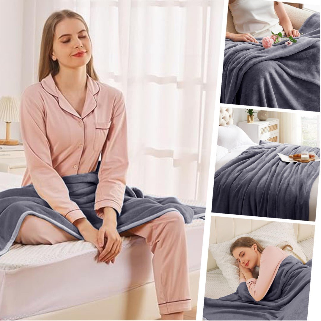 Lightweight Super Soft 450 GSM Fluffy Mink Throw Blanket - Image 74