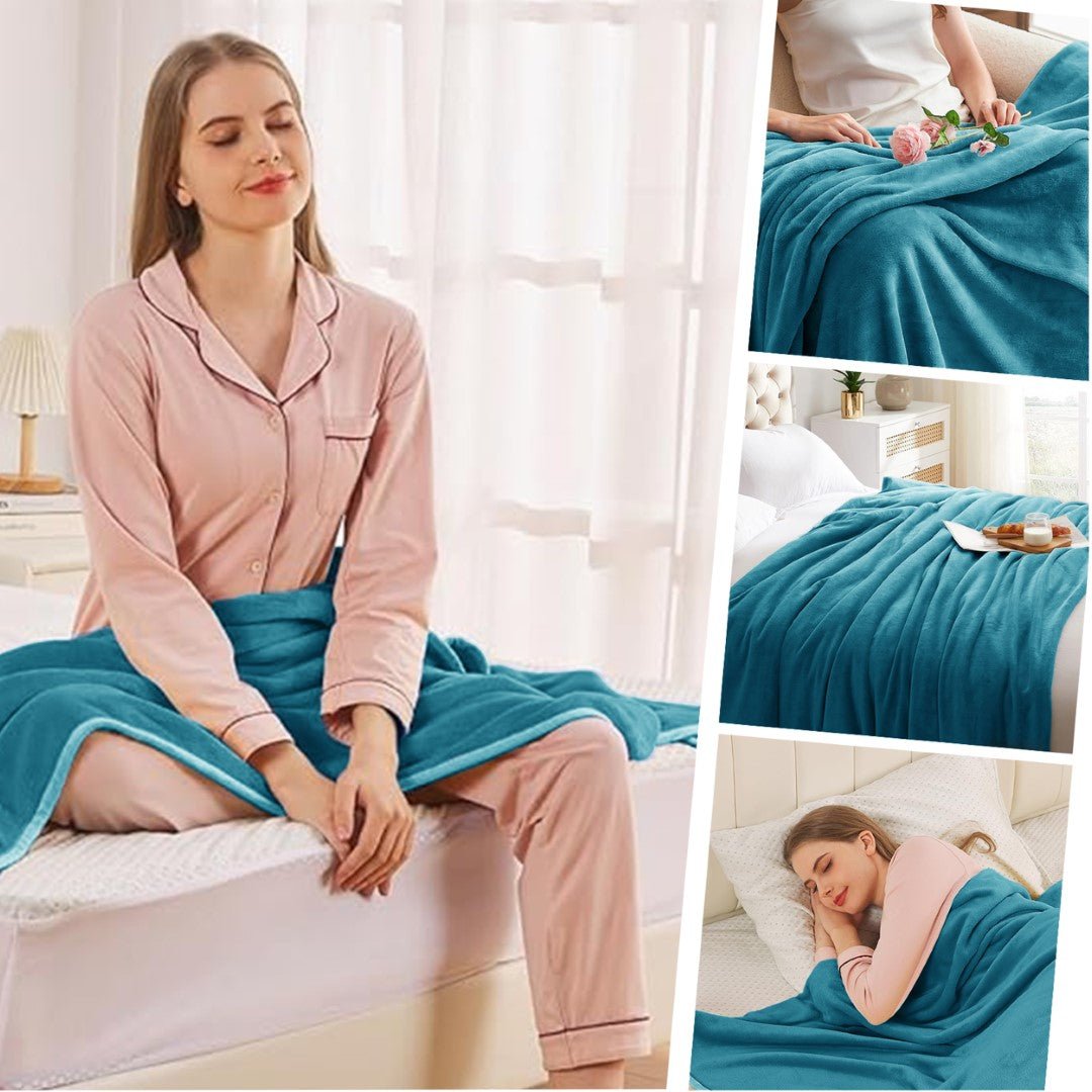 Lightweight Super Soft 450 GSM Fluffy Mink Throw Blanket - Image 82