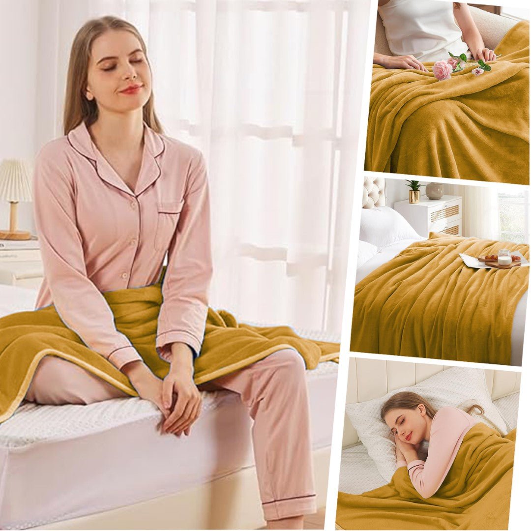 Lightweight Super Soft 450 GSM Fluffy Mink Throw Blanket - Image 42