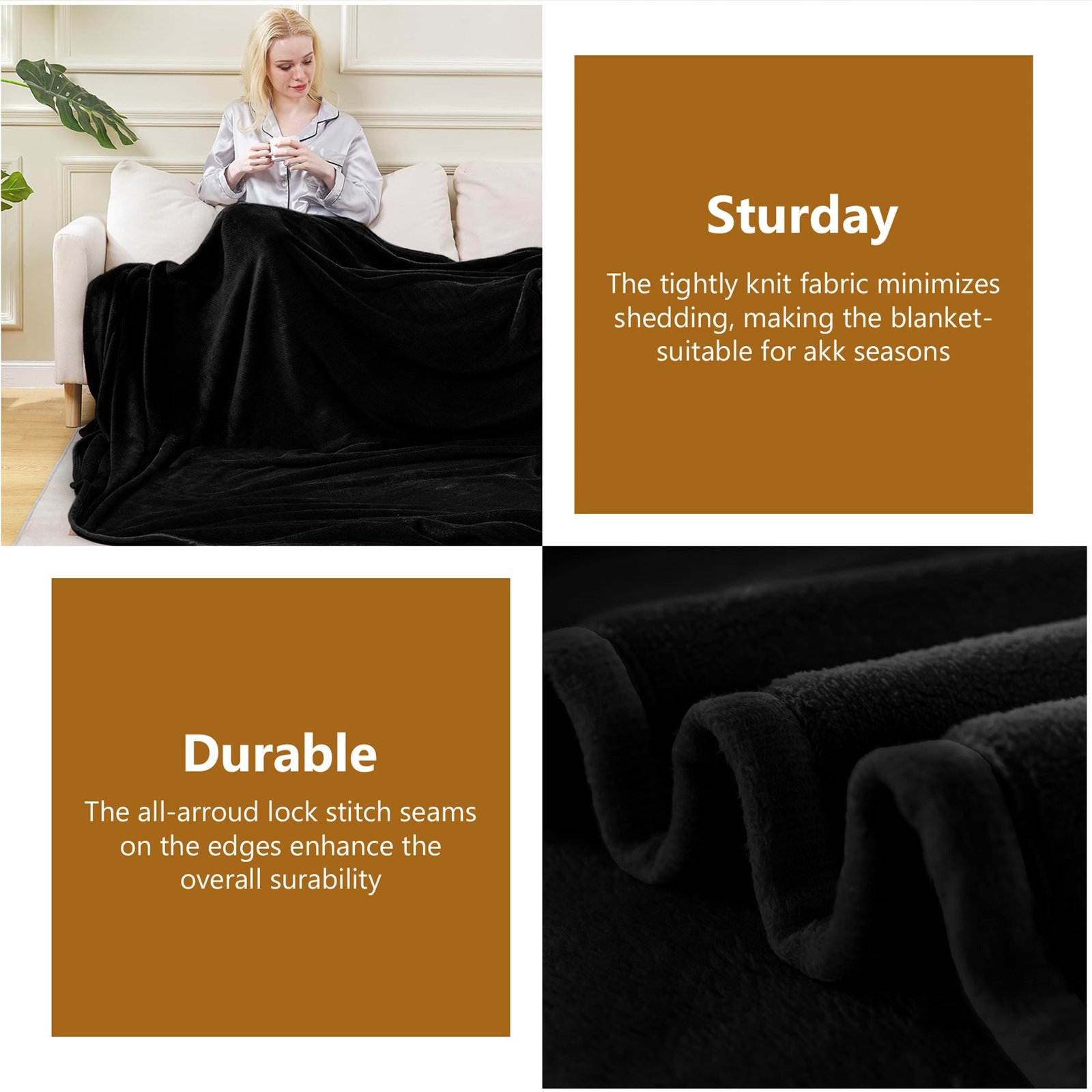Lightweight Super Soft 450 GSM Fluffy Mink Throw Blanket - Image 12