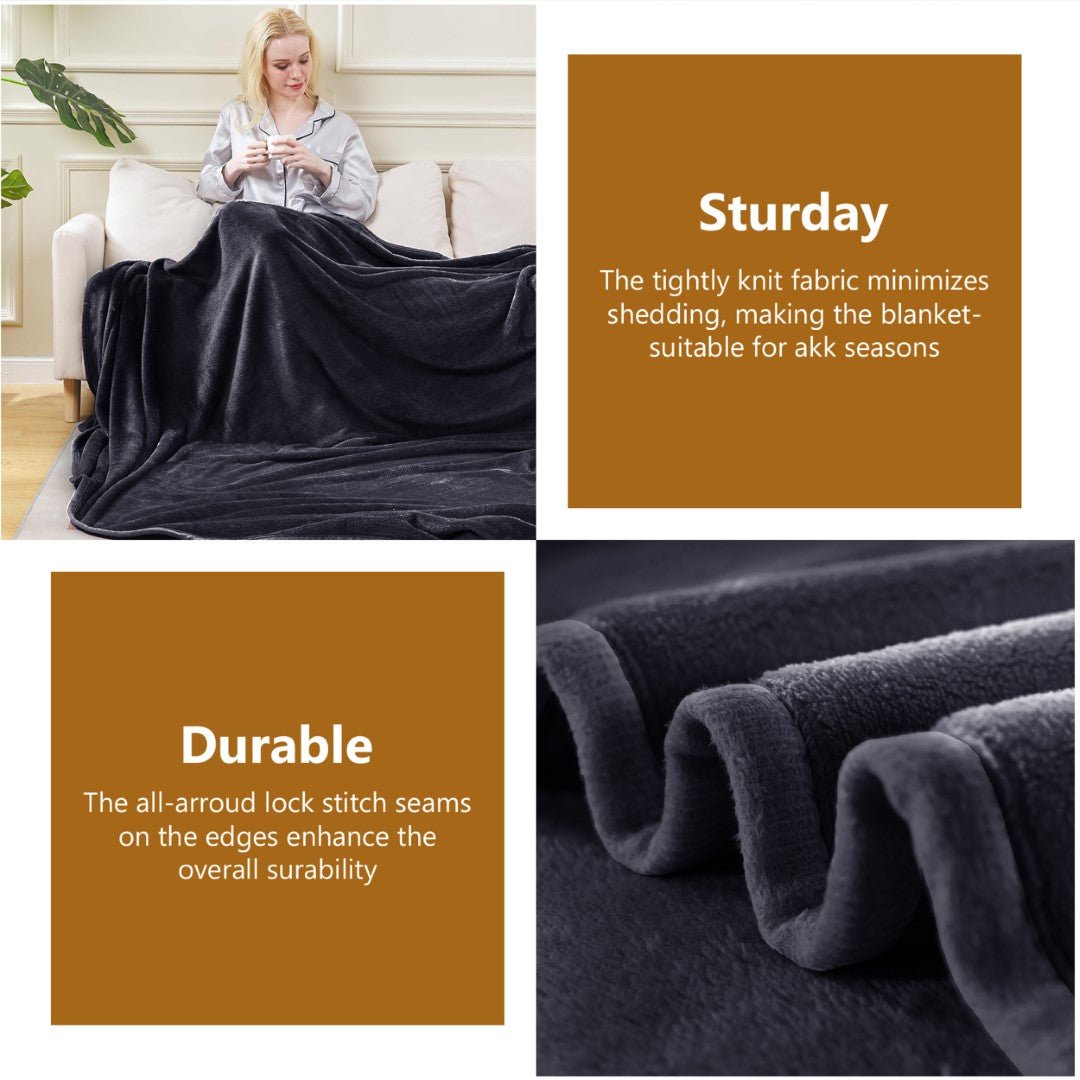 Lightweight Super Soft 450 GSM Fluffy Mink Throw Blanket - Image 39