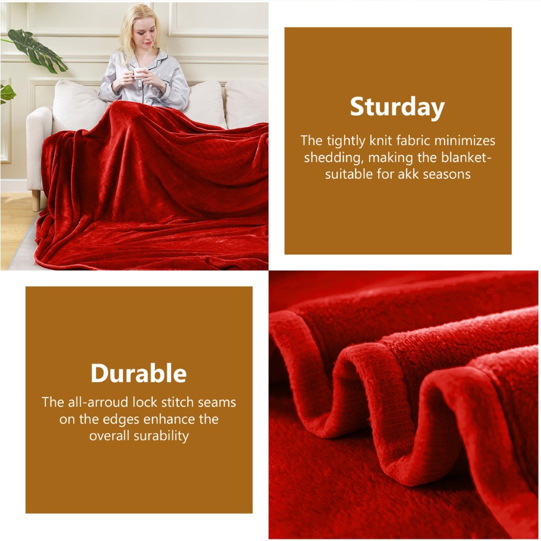 Lightweight Super Soft 450 GSM Fluffy Mink Throw Blanket - Image 69