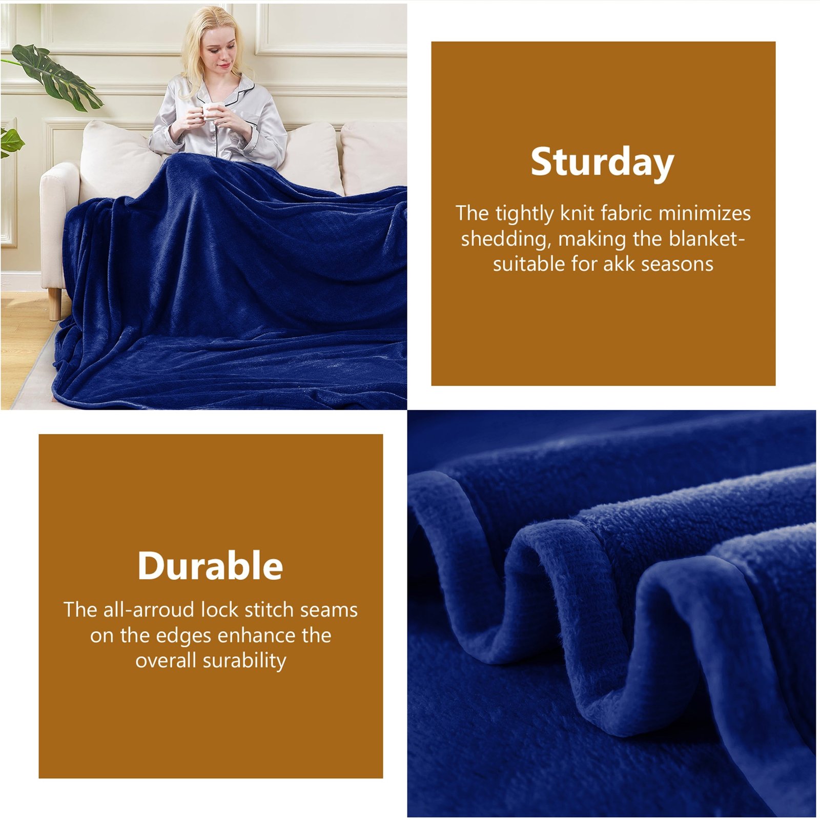 Lightweight Super Soft 450 GSM Fluffy Mink Throw Blanket - Image 22