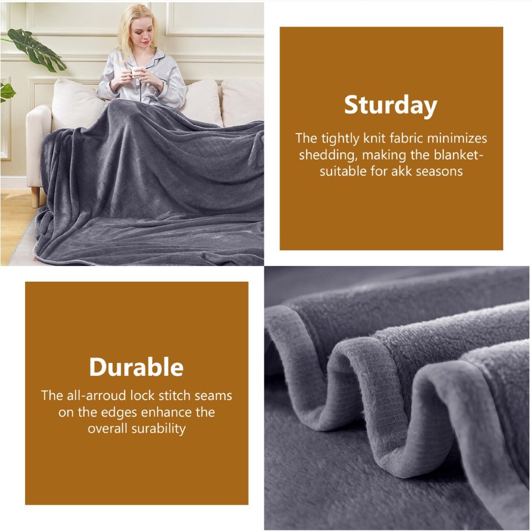 Lightweight Super Soft 450 GSM Fluffy Mink Throw Blanket - Image 77