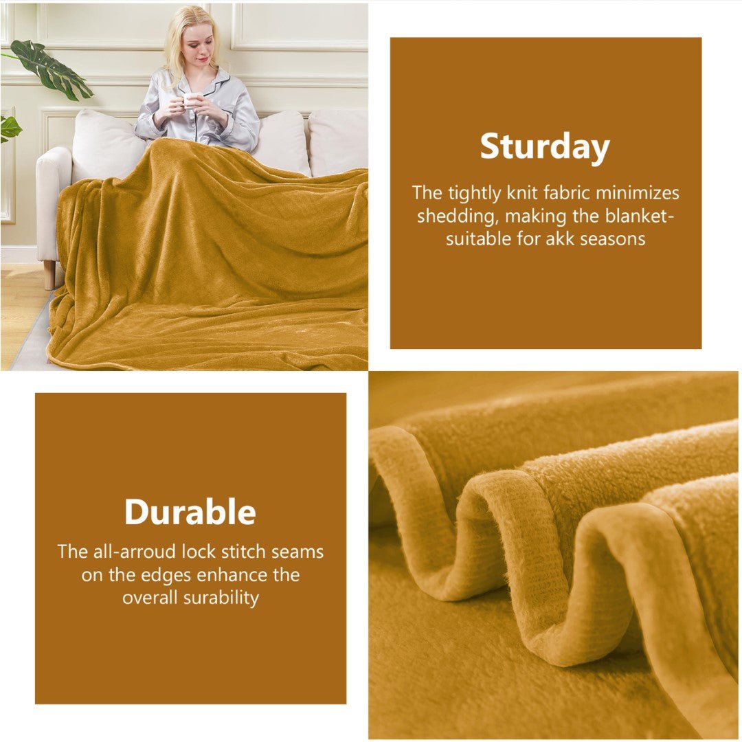 Lightweight Super Soft 450 GSM Fluffy Mink Throw Blanket - Image 45