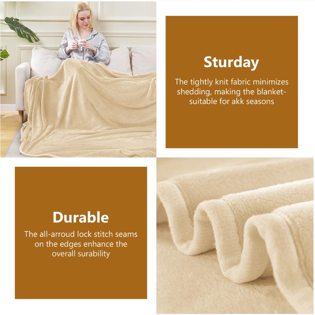 Lightweight Super Soft 450 GSM Fluffy Mink Throw Blanket - Image 31