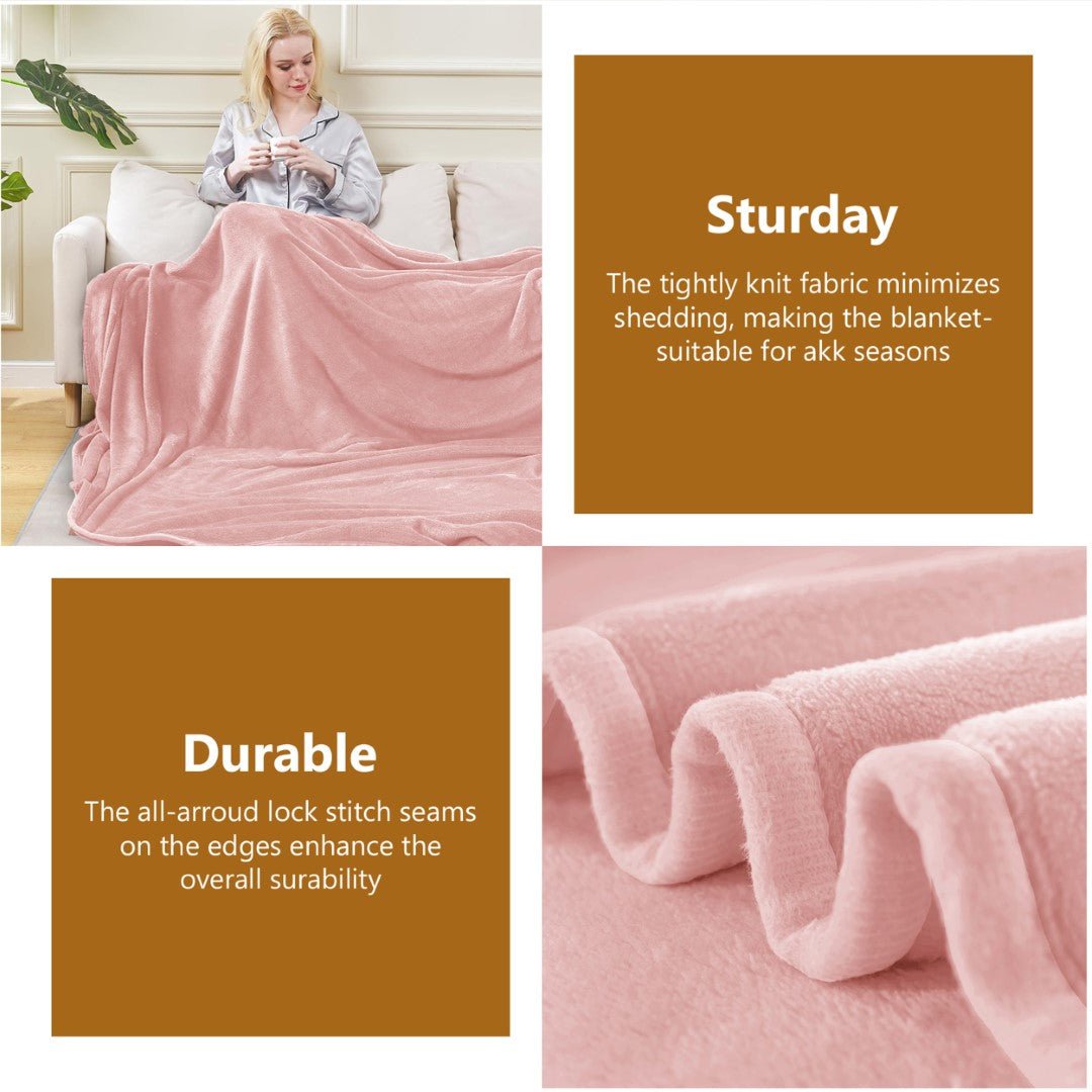 Lightweight Super Soft 450 GSM Fluffy Mink Throw Blanket - Image 61