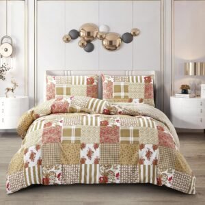 Breathable Microfibre Quilt Duvet Cover Set With Fitted Sheet