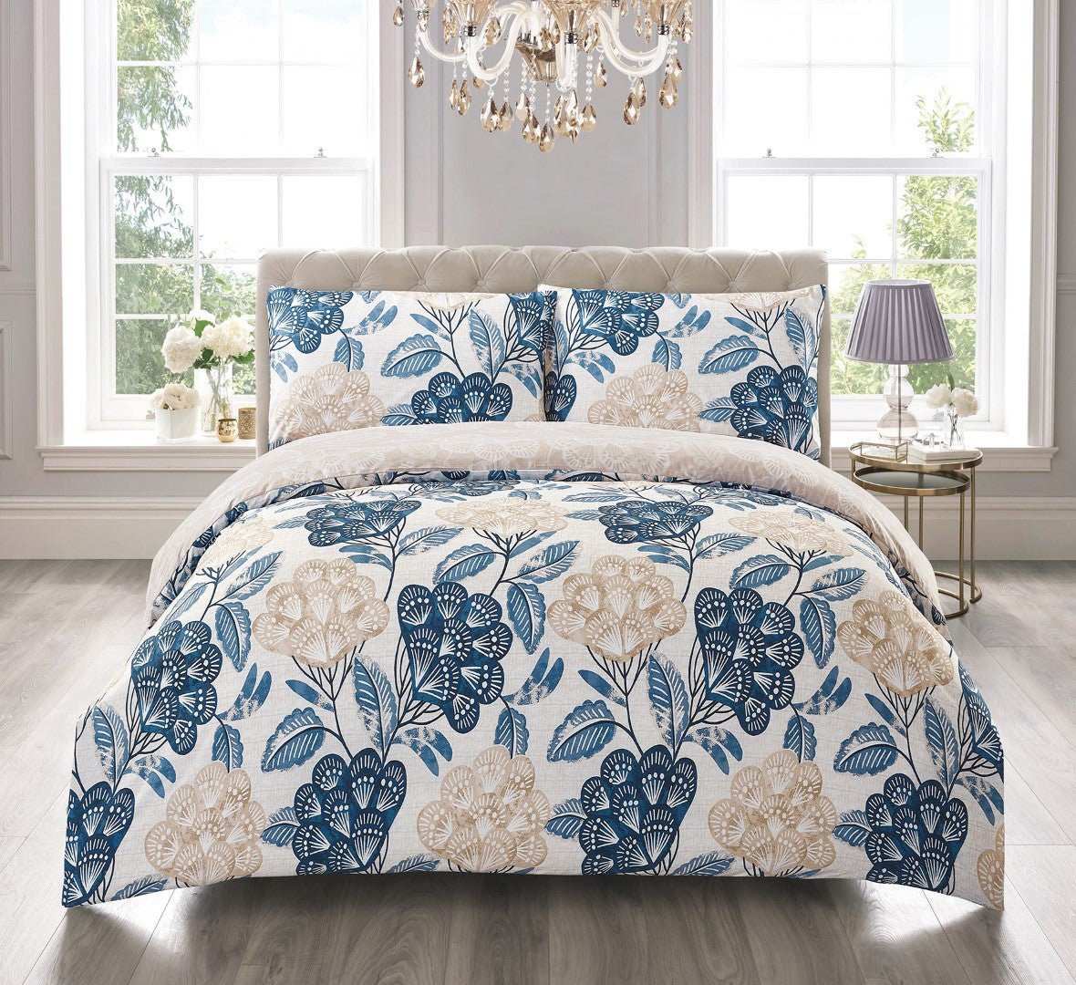 Breathable Microfibre Quilt Duvet Cover Set With Fitted Sheet - Image 8