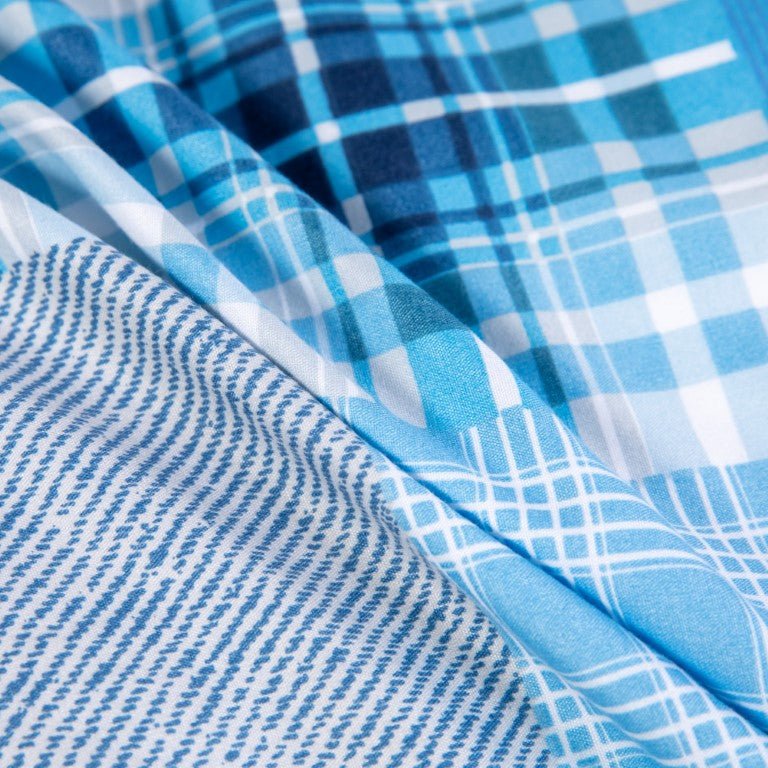 Breathable Microfibre Quilt Duvet Cover Set With Fitted Sheet - Image 58