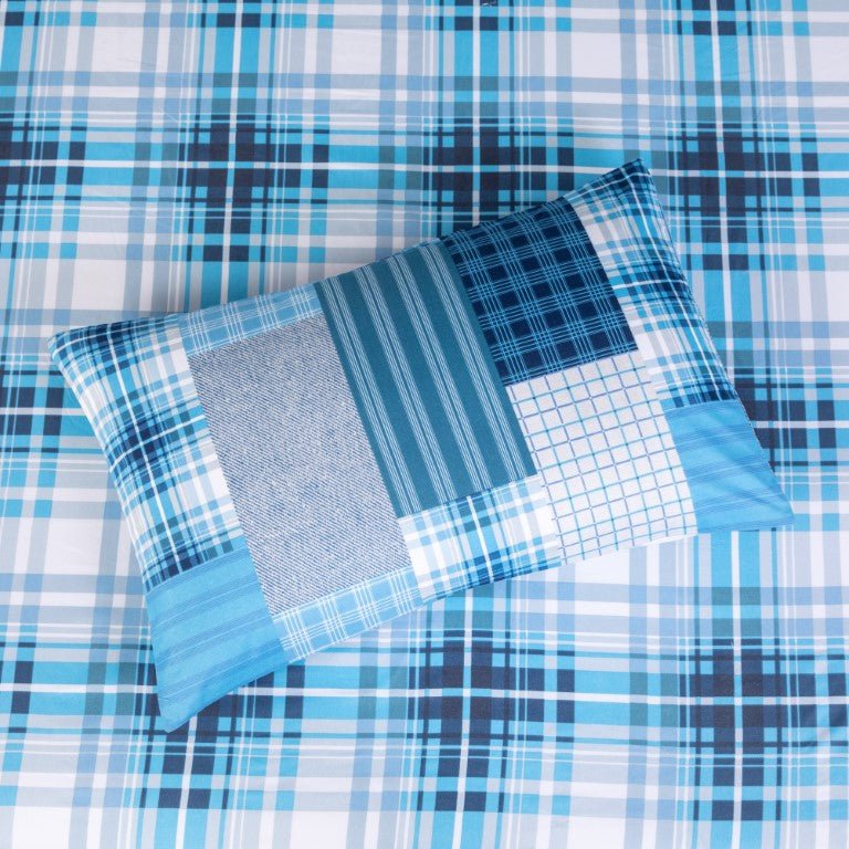 Breathable Microfibre Quilt Duvet Cover Set With Fitted Sheet - Image 59