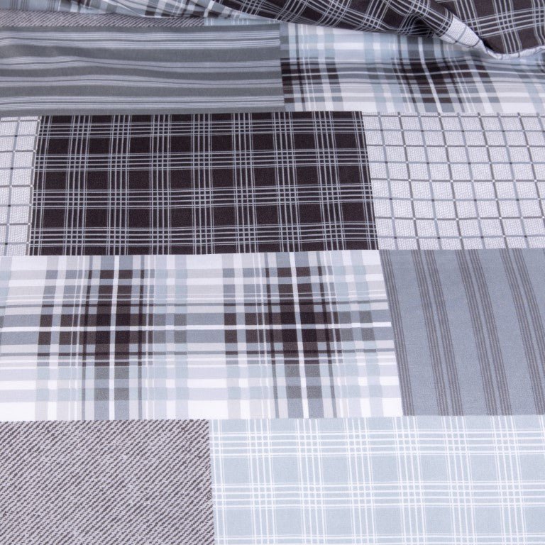 Breathable Microfibre Quilt Duvet Cover Set With Fitted Sheet - Image 64