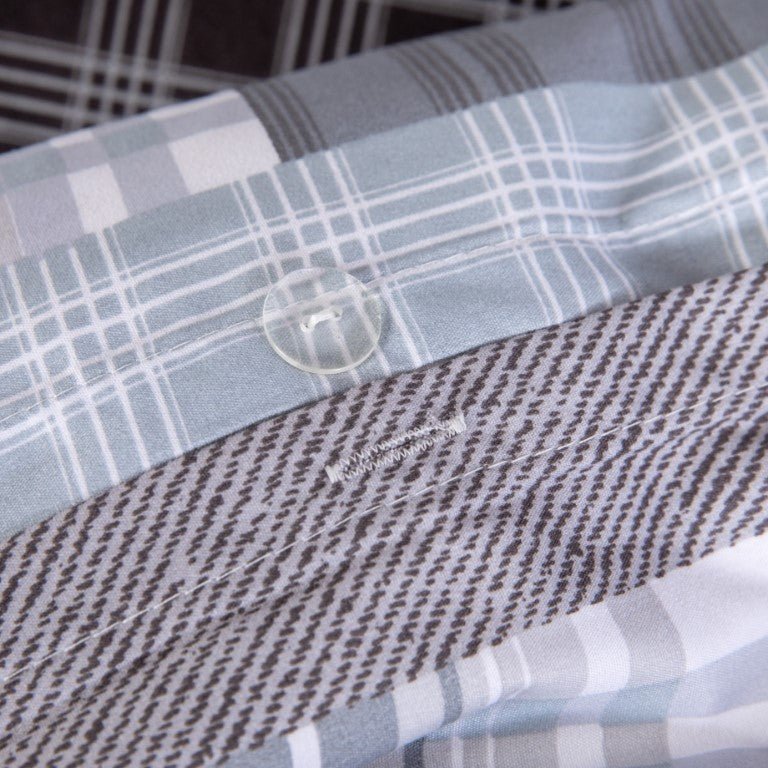 Breathable Microfibre Quilt Duvet Cover Set With Fitted Sheet - Image 65