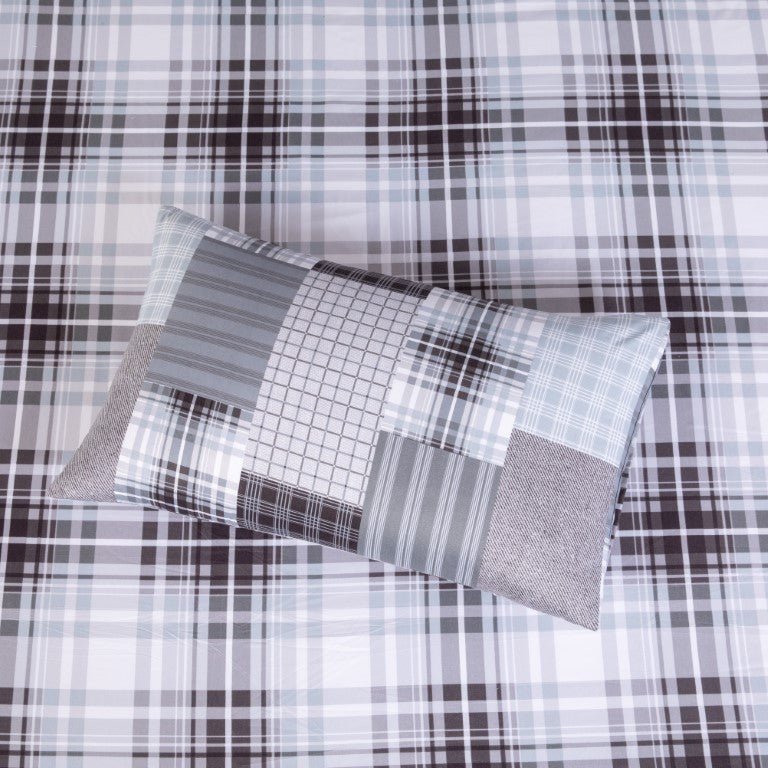 Breathable Microfibre Quilt Duvet Cover Set With Fitted Sheet - Image 68