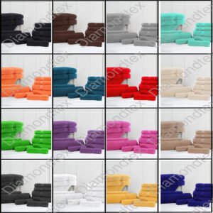 Bale Set Of 10, 500 GSM, 4 Face Cloths, 2 Hand Towels, 2 Bath Towels, 2 Bath Sheets, 100% Cotton