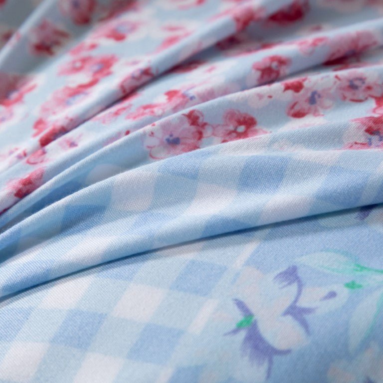 Breathable Microfibre Quilt Duvet Cover Set With Fitted Sheet - Image 89