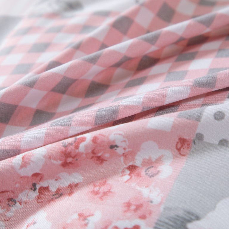 Breathable Microfibre Quilt Duvet Cover Set With Fitted Sheet - Image 97