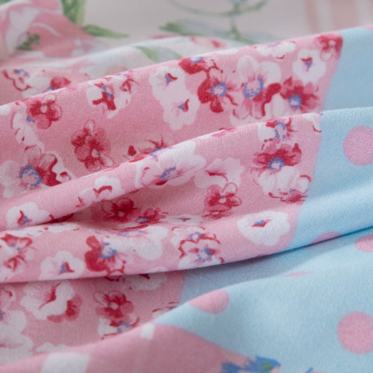 Breathable Microfibre Quilt Duvet Cover Set With Fitted Sheet - Image 104