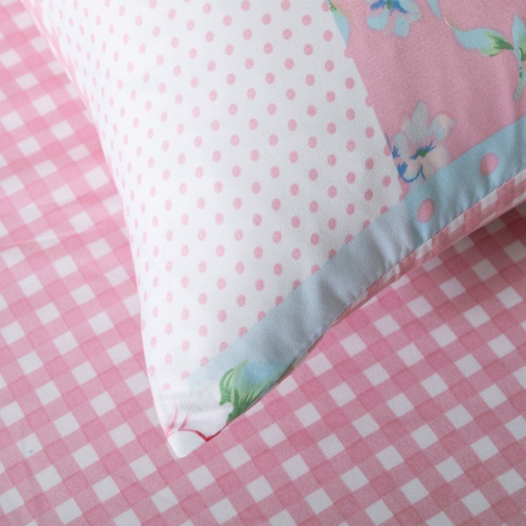 Breathable Microfibre Quilt Duvet Cover Set With Fitted Sheet - Image 105