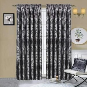 Antalya Floral Jacquard Fully Lined Pencil Pleat Window Curtains