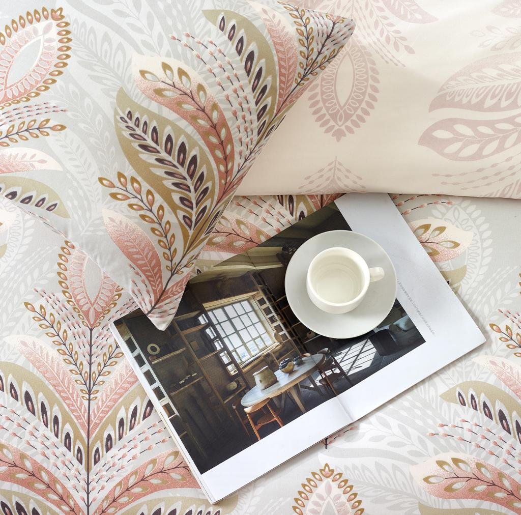 Breathable Microfibre Quilt Duvet Cover Set With Fitted Sheet - Image 115