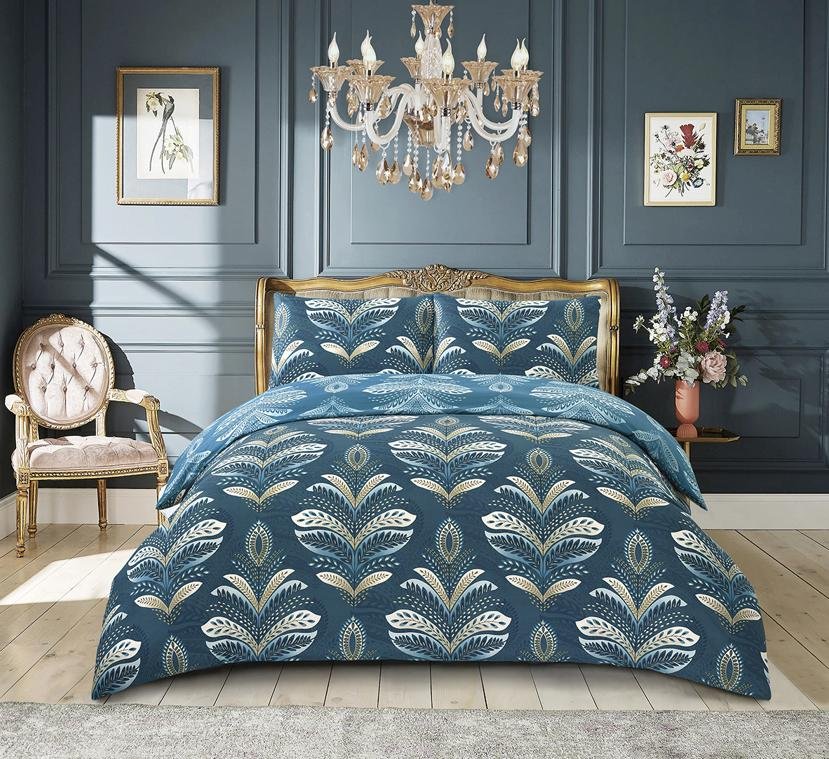 Breathable Microfibre Quilt Duvet Cover Set With Fitted Sheet - Image 127