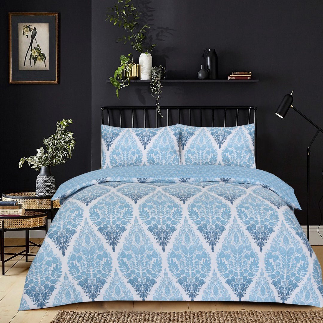 Breathable Microfibre Quilt Duvet Cover Set With Fitted Sheet - Image 134