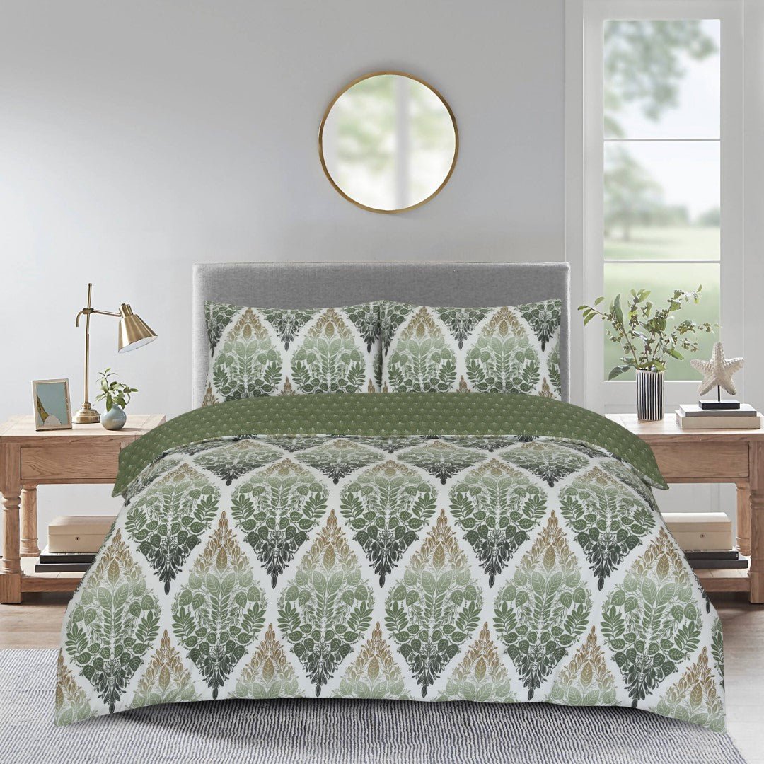 Breathable Microfibre Quilt Duvet Cover Set With Fitted Sheet - Image 141