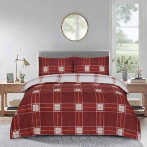 Breathable Microfiber Quilt Duvet Cover Set With Fitted Sheet