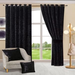 Luxury Ring top Plush Velvet Window Curtains
