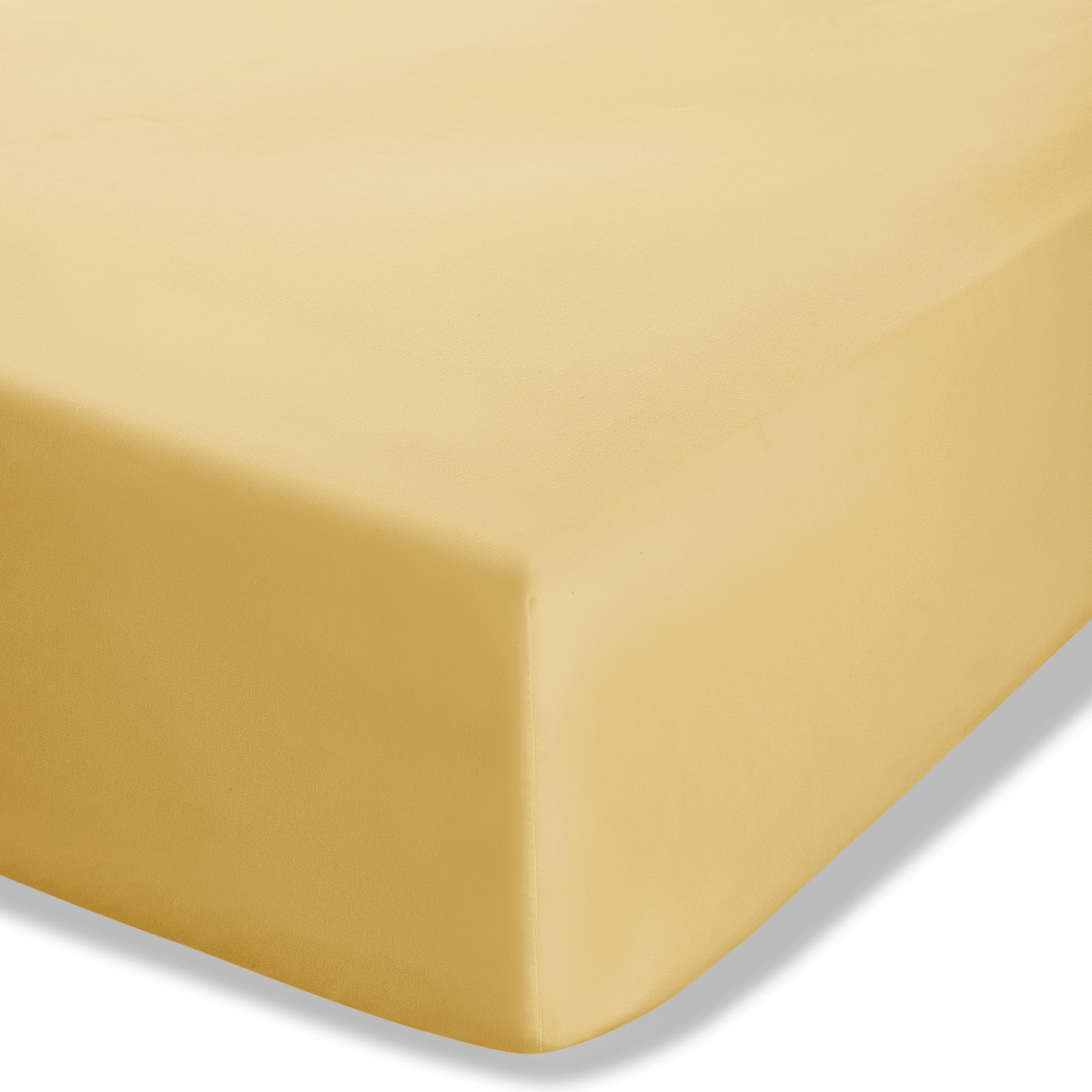 Catherine Lansfield Easy-Iron Percale Bed Linen Fitted Sheet Ochre - Image 3