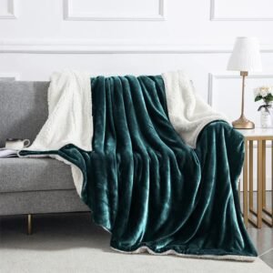 Emerald Green Sherpa Blanket