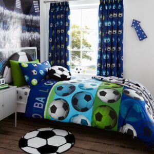 Catherine Lansfield Football Childrens Bedding Blue