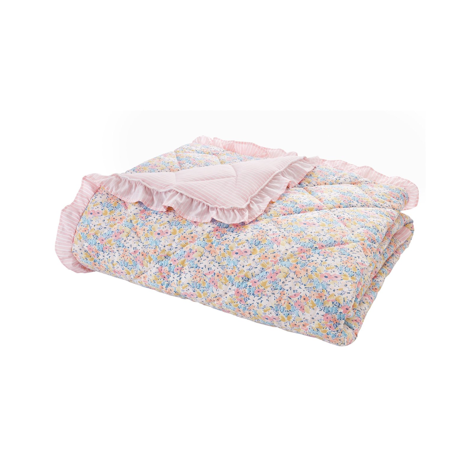 Catherine Lansfield Darcy Floral Reversible 220cm x 230cm Bedspread Set Pink - Image 4