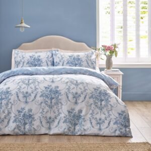 Catherine Lansfield Antoinette Duvet Cover Bedding Set Blue
