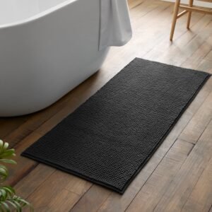Catherine Lansfield Bobble 50cm x 120cm Runner Bath Mat Charcoal
