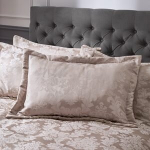 Catherine Lansfield Damask Jacquard Pair Pillow Protectors Champagne