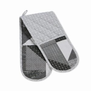Catherine Lansfield Larsson Geo Oven Glove Grey
