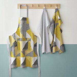 Catherine Lansfield Larsson Geo Apron Ochre