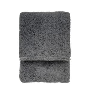 Teddy 130cm x 180cm Fleece Throw Charcoal