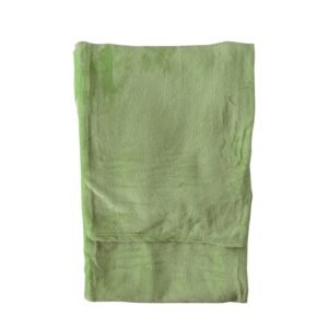 Rolled 140cm x 180cm Flannel Fleece Throw Green