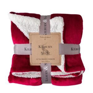 Sterling 140cm x 170cm Sherpa Throw Red