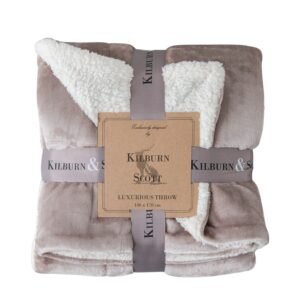 Sterling 140cm x 170cm Sherpa Throw Neutral