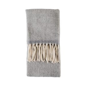Wool Throw 130cm x 170cm Grey